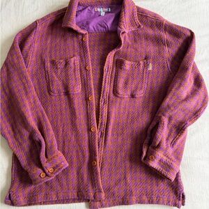 Urban Outfitters Purple and Brown Textured Jacket